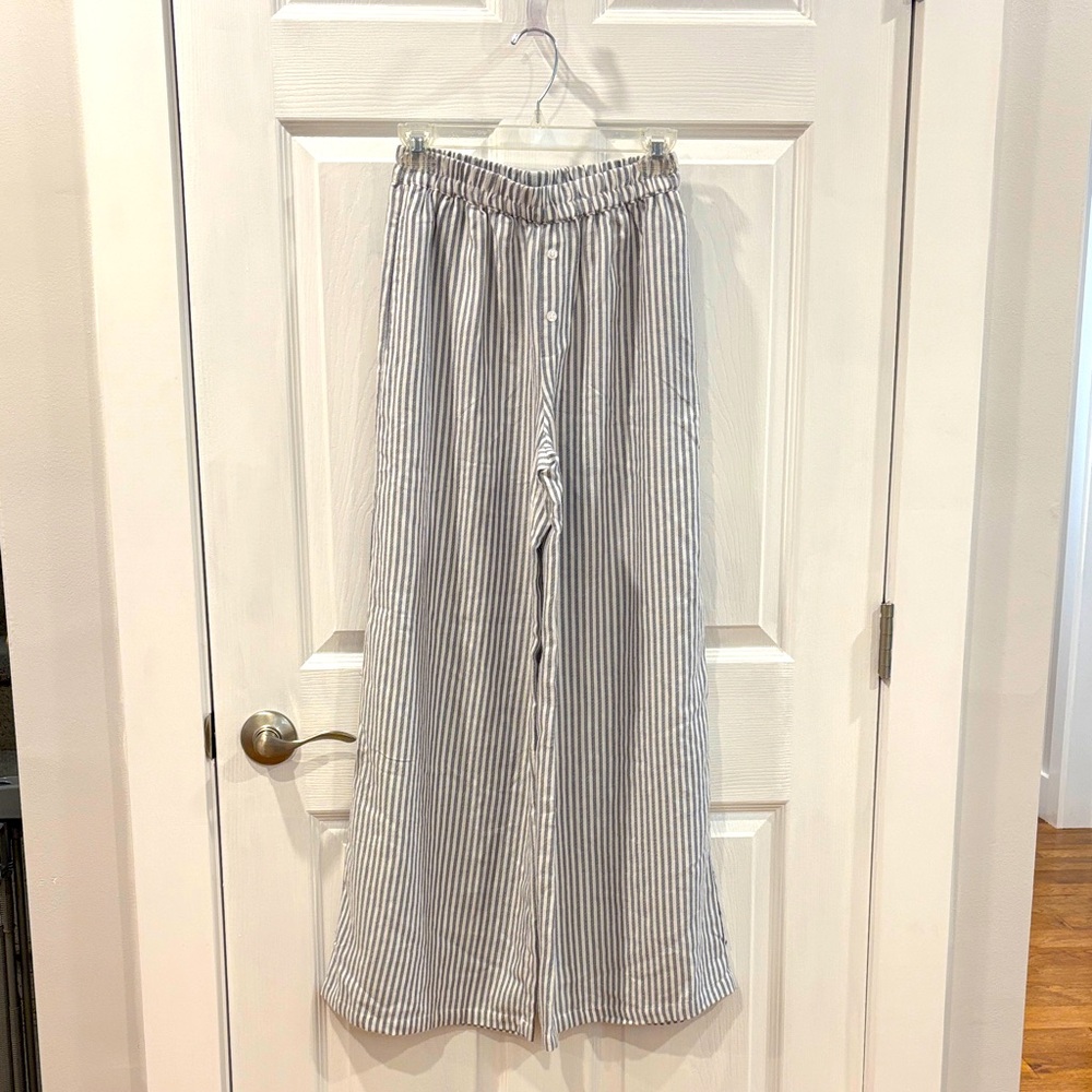 Striped Wide-Leg Pants